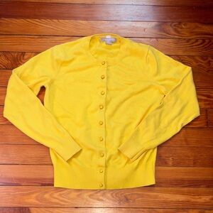 Banana Republic Yellow Button-Front Cardigan